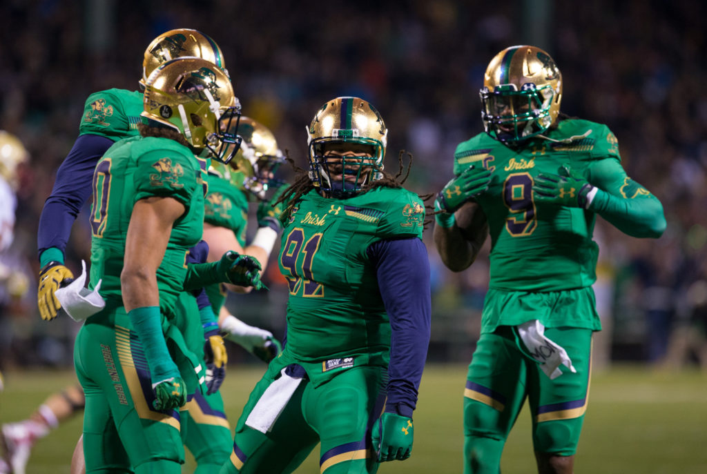 2015 Shamrock Series uniforms (Photo by Richard T Gagnon/Getty Images)